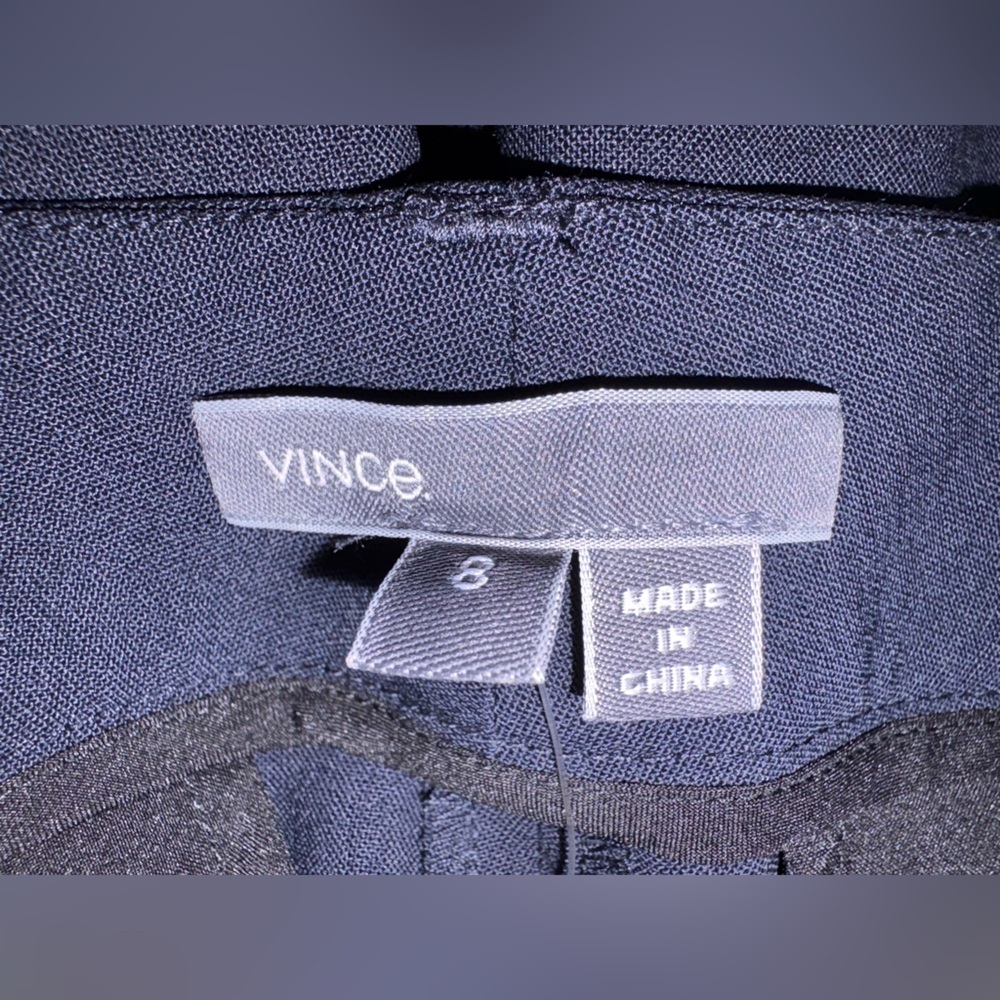 Vince Wool Blend Contrast Panel Slim Ankle Pants Size 8 NWT - Picture 10 of 13